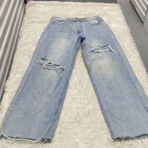 GOGO Light Blue Distressed Women Jeans